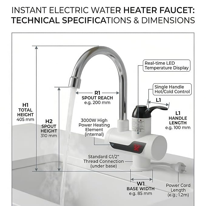 Instant electric heating water faucet,