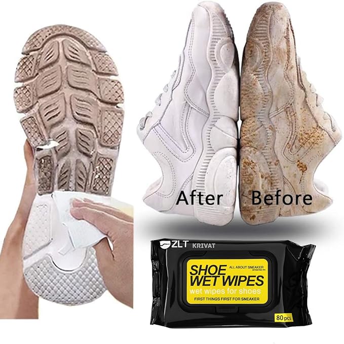Shoe Wipes (80 Wipes) Sneaker Wipes Instant Sneaker Cleaner Shoe Cleaning Wipes Sneaker Wipes for Shoes Quick Remove Dirt Stain Shoe Cleaner Wipes Shoe Wipes for Sneakers Cleaning Kit