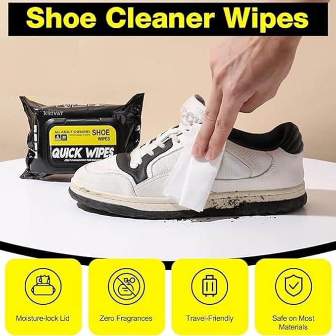 Shoe Wipes (80 Wipes) Sneaker Wipes Instant Sneaker Cleaner Shoe Cleaning Wipes Sneaker Wipes for Shoes Quick Remove Dirt Stain Shoe Cleaner Wipes Shoe Wipes for Sneakers Cleaning Kit