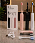 Sonic Electric Toothbrush for Adults & Kids | 5 Cleaning Modes | 34000 Strokes/Min | USB Rechargeable | 4 Brush Heads | Waterproof IPX7 | Deep Cleaning Electric Tooth Brush (BLACK COLOUR)
